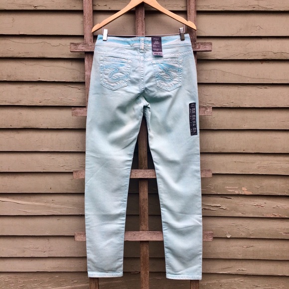 NWT Silver Brand Turquoise Skinny Jeans - Picture 4 of 5